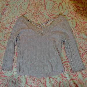 Pink lace long sleeve top